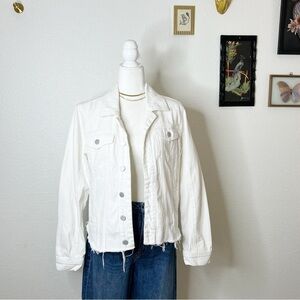 Blank NYC white denim trucker jacket size medium